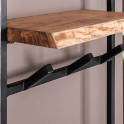 Hoge Kapstok Zwart Met Boomstam Plank -WOOOD Verkoopwinkel hoge kapstok met boomstam plank air solid santa 02