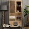 Hoge Kast Hout Met Koeienhuid -WOOOD Verkoopwinkel hoge wandkast lumz home cha am 02