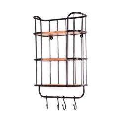 Industrieel Wandrek Met Haken -WOOOD Verkoopwinkel industrieel wandrek met haken bogor lavis 03