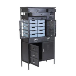 Stalen Ladekast Industrieel -WOOOD Verkoopwinkel kare design art factory industriele zwarte kast 02