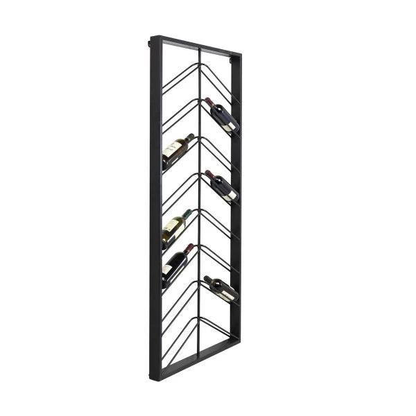 Zwart Wijnrek Van Metaal 4 Zwart Wijnrek Van Metaal - Afbeelding 2