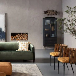 Hoge Wandkast Met Ribbelglas -WOOOD Verkoopwinkel kare design gomera hoge wandkast zwart 13