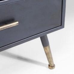 Wandkast Zwart Met Ribbelglas -WOOOD Verkoopwinkel kare design gomera wandkast zwart met koper 05