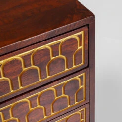 Mangohouten Wandkast Met Goud -WOOOD Verkoopwinkel kare design muskat mangohouten wandkast met goud 10