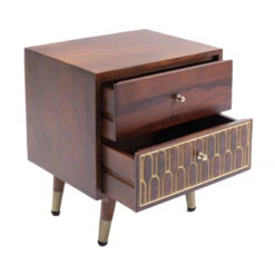 Retro Nachtkastje Met Goud -WOOOD Verkoopwinkel kare design muskat retro nachtkastje met goud 03