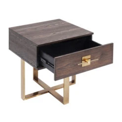 Nachtkastje Hout Met Messing -WOOOD Verkoopwinkel kare design osaka nachtkastje hout met messing 83875 005 2