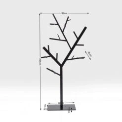 Staande Design Kapstok Zwart -WOOOD Verkoopwinkel kare design technical tree staande design kapstok zwart 08