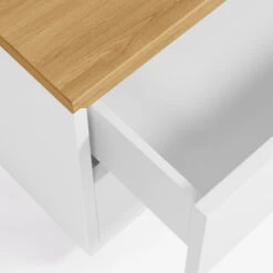 Wit Nachtkastje Met Eiken Blad -WOOOD Verkoopwinkel kave home abilen wit nachtkastje met eiken blad 04