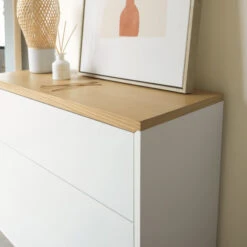 Witte Ladekast Met Eiken Blad 12 Witte Ladekast Met Eiken Blad -WOOOD Verkoopwinkel kave home abilen witte ladekast met eiken blad 06