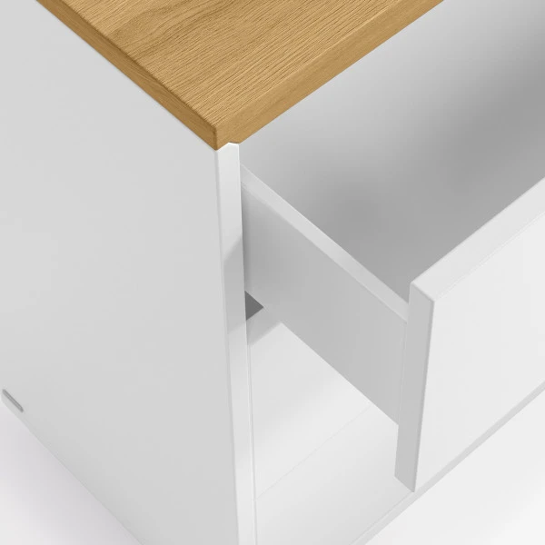 Witte Ladekast Met Eiken Blad 7 Witte Ladekast Met Eiken Blad - Afbeelding 5