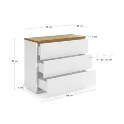 Witte Ladekast Met Eiken Blad 15 Witte Ladekast Met Eiken Blad -WOOOD Verkoopwinkel kave home abilen witte ladekast met eiken blad 09