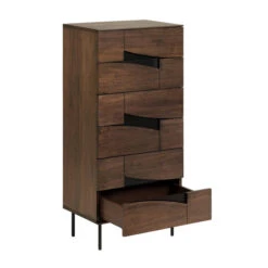 Smalle Ladekast Walnoot -WOOOD Verkoopwinkel kave home cutt smalle ladekast walnoot 04