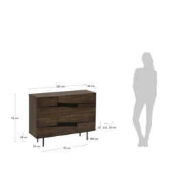 Walnoothouten Ladekast -WOOOD Verkoopwinkel kave home cutt walnoothouten ladekast 10