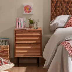 Nachtkastje Van Licht Hout -WOOOD Verkoopwinkel kave home delsie nachtkastje van licht hout 02 1