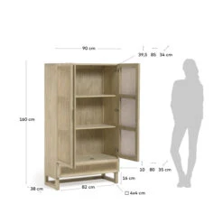 Rotan Webbing Kast -WOOOD Verkoopwinkel kave home rexit rotan webbing kast 13