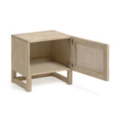 Rotan Webbing Nachtkastje -WOOOD Verkoopwinkel kave home rexit rotan webbing nachtkastje 02