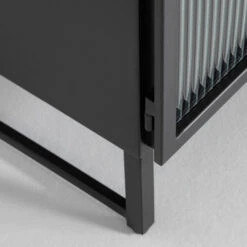 Zwart Nachtkastje Ribbelglas -WOOOD Verkoopwinkel kave home trixie zwart nachtkastje ribbelglas 08