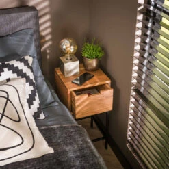 Klein Nachtkastje Acaciahout -WOOOD Verkoopwinkel klein nachtkastje acaciahout vico giani 05