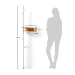 Kapstok Met Houten Plankje -WOOOD Verkoopwinkel laforma belgrad kapstok met houten plankje 03