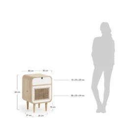 Mango Houten Nachtkastje 40x60 -WOOOD Verkoopwinkel laforma gerald mango houten nachtkastje 40x60 07