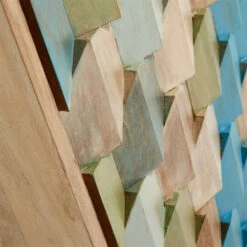 Kleurrijke Kast Mozaiek -WOOOD Verkoopwinkel laforma ilka wandkast met mozaiek patroon 04