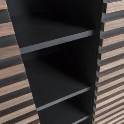 Mat Grijze Kast Met Hout -WOOOD Verkoopwinkel laforma mahon metalen kast met hout 04