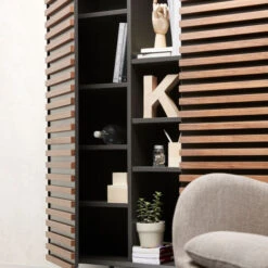 Mat Grijze Kast Met Hout -WOOOD Verkoopwinkel laforma mahon metalen kast met hout 05