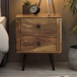 Nachtkastje Van Sheesham Hout