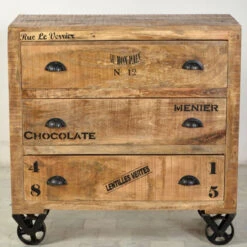 Robuuste Ladekast Industrieel -WOOOD Verkoopwinkel lavis porter industriele ladekast met tekst 01