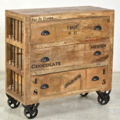 Robuuste Ladekast Industrieel -WOOOD Verkoopwinkel lavis porter industriele ladekast met tekst 03