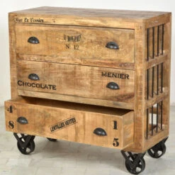 Robuuste Ladekast Industrieel -WOOOD Verkoopwinkel lavis porter industriele ladekast met tekst 04