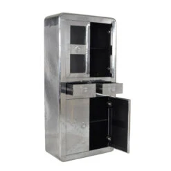 Buffetkast Zilver Aluminium -WOOOD Verkoopwinkel lavis witold aluminium vitrinekast met 2 laden 04 1