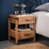 Mangohouten Nachtkastje 2 Lades -WOOOD Verkoopwinkel mangohouten nachtkastje 2 lades gobi giani 01 1