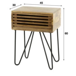 Mangohouten Nachtkastje Met Lade -WOOOD Verkoopwinkel mangohouten nachtkastje met lade tweak giani 06