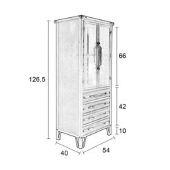 Metalen Vitrinekast Vintage -WOOOD Verkoopwinkel metalen vitrinekast otis lumz home 09