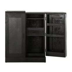 Zwarte Drankkast Bartafel -WOOOD Verkoopwinkel must living connaught zwarte drankkast bartafel 02