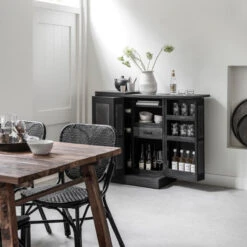 Zwarte Drankkast Bartafel -WOOOD Verkoopwinkel must living connaught zwarte drankkast bartafel 10
