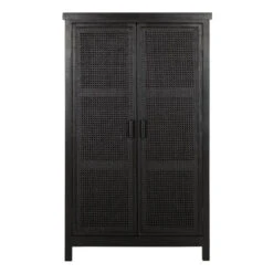 Zwarte Kast Met Rotan -WOOOD Verkoopwinkel must living provence zwarte kast met rotan 01