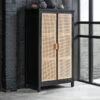 Zwarte Kast Met Rotan Naturel -WOOOD Verkoopwinkel must living provence zwarte kast met rotan naturel 01 1