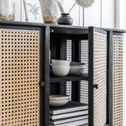 Webbing Kast Met Ronde Hoeken -WOOOD Verkoopwinkel must living raffles webbing wandkast met ronde hoeken 04