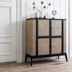 Webbing Kast Met Ronde Hoeken -WOOOD Verkoopwinkel must living raffles webbing wandkast met ronde hoeken 07