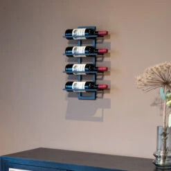 Muur Wijnrek Zwart -WOOOD Verkoopwinkel muur wijnrek zwart bodio reserva 4 09