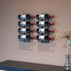 Muur Wijnrek Zwart -WOOOD Verkoopwinkel muur wijnrek zwart bodio reserva 4 10