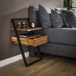 Nachtkastje Industrieel Design -WOOOD Verkoopwinkel nachtkastje industrieel design lean giani 02