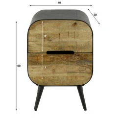 Nachtkastje Met 2 Mangohouten Lades -WOOOD Verkoopwinkel nachtkastje met 2 mangohouten lades carve giani 05