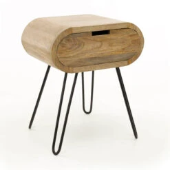 Nachtkastje Met Ronde Hoeken Mango Hout -WOOOD Verkoopwinkel nachtkastje met ronde hoeken mango hout barrel giani 03