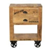 Houten Nachtkastje Op Wielen