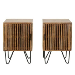 Nachtkastjes Mangohout Set Van 2 -WOOOD Verkoopwinkel nachtkastjes mangohout set van 2 tweak giani 01