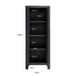 Hoge Zwarte Wandkast -WOOOD Verkoopwinkel richmond interiors baccarat hoge zwarte wandkast 05
