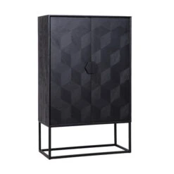 Grote Kast Zwart Hout -WOOOD Verkoopwinkel richmond interiors blax grote kast zwart hout 02